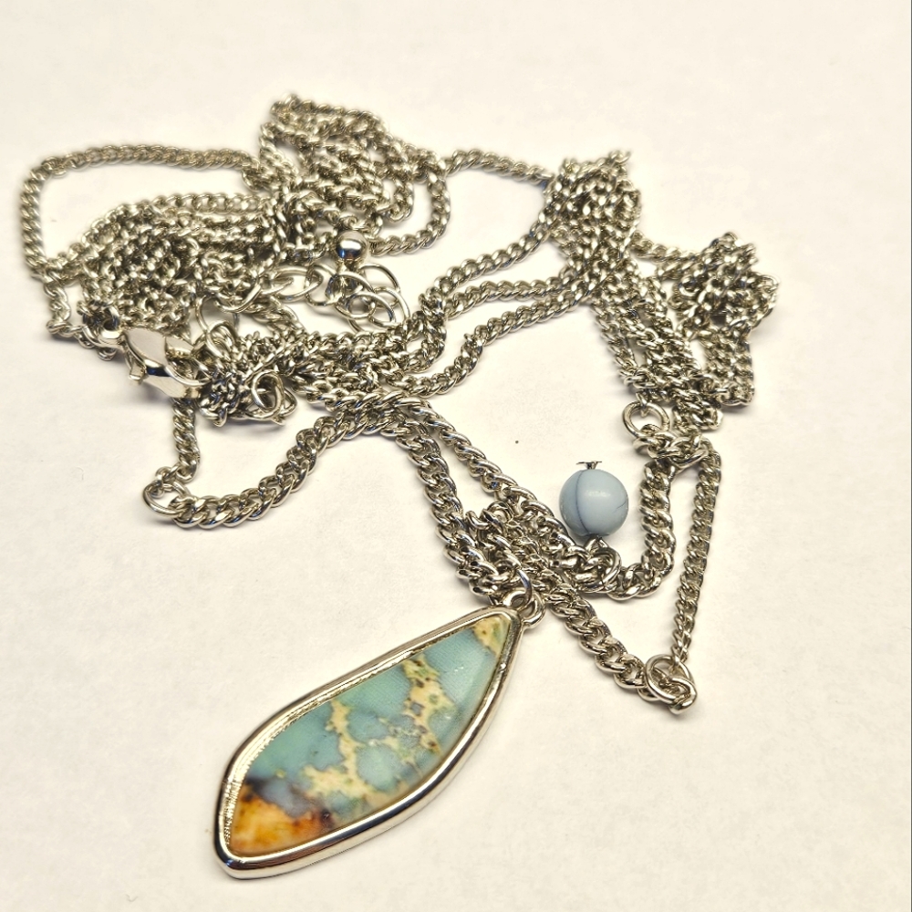 Faux Stone Triple Layer Necklace